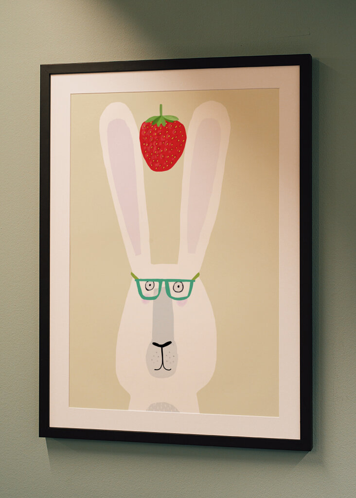 Funny Rabbit with Strawberry