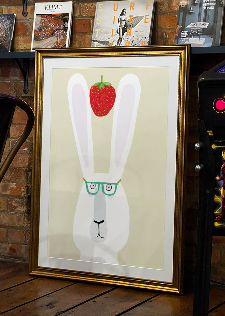 Funny Rabbit with Strawberry