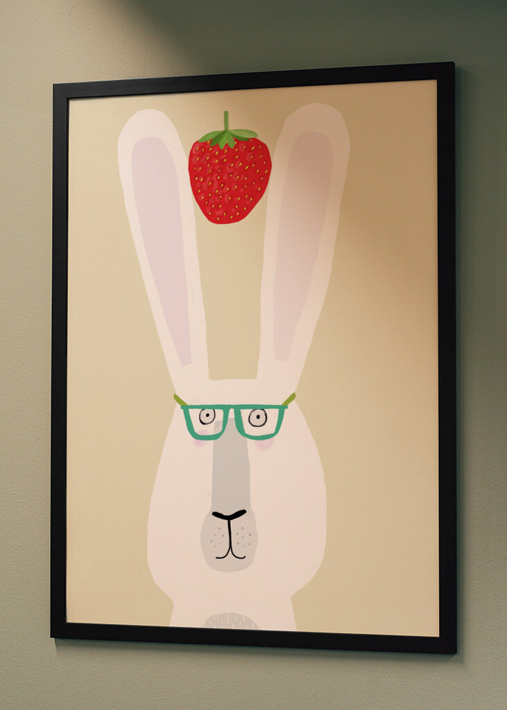 Funny Rabbit with Strawberry