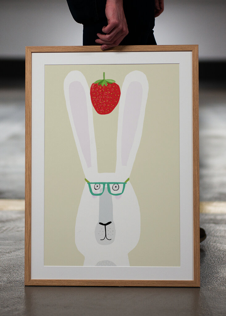 Funny Rabbit with Strawberry