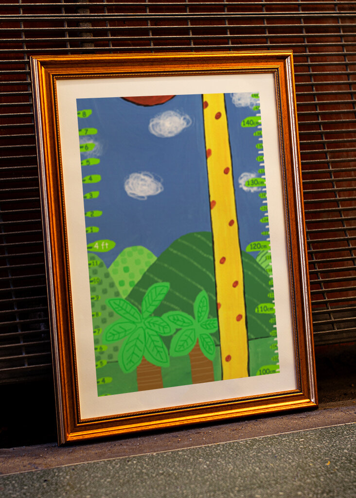 Giraffe Kids Growth Wall Chart By Carla Daly