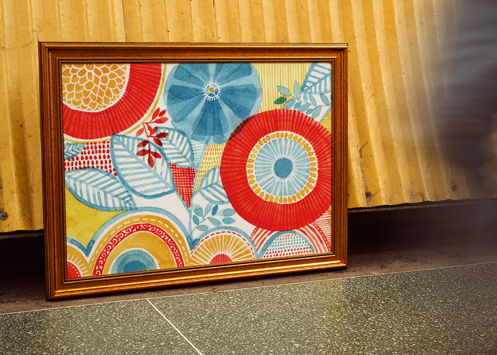 Geometric Shapes And Floral Patterns