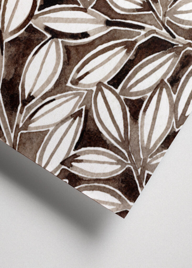 Black &amp; White Leaves