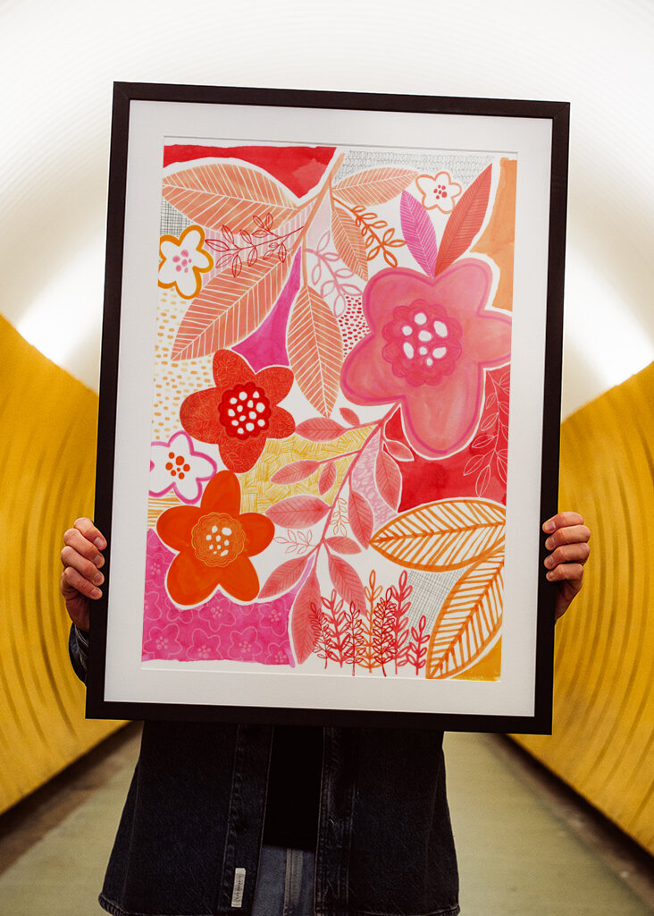 Abstract Flowers And Leaves