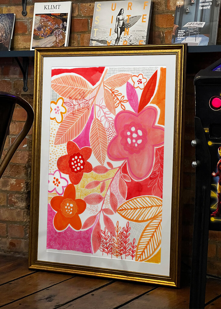 Abstract Flowers And Leaves