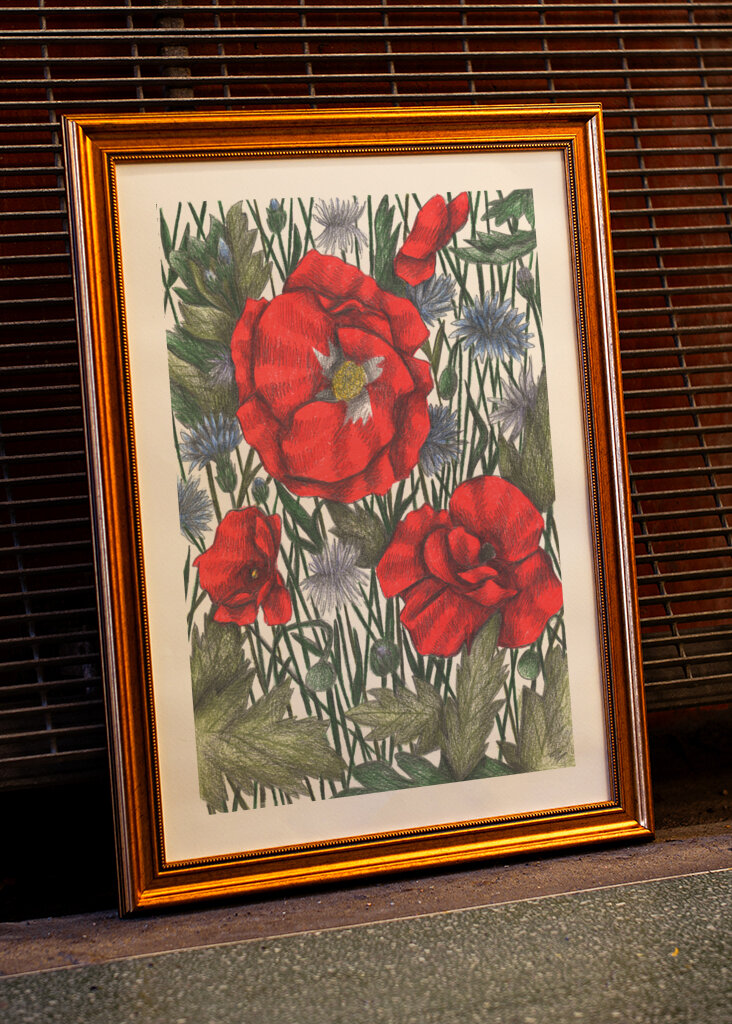 Lush Bouquet Of Colorful Wildflowers