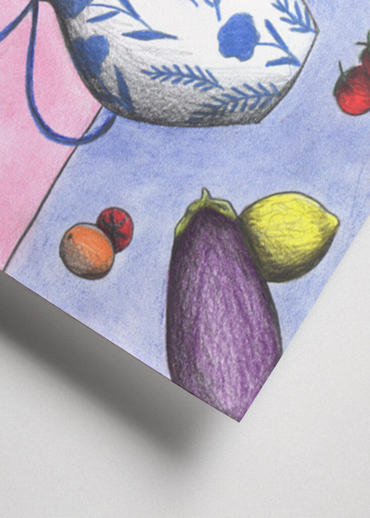 Floral Vase with Yellow and Pink Flowers