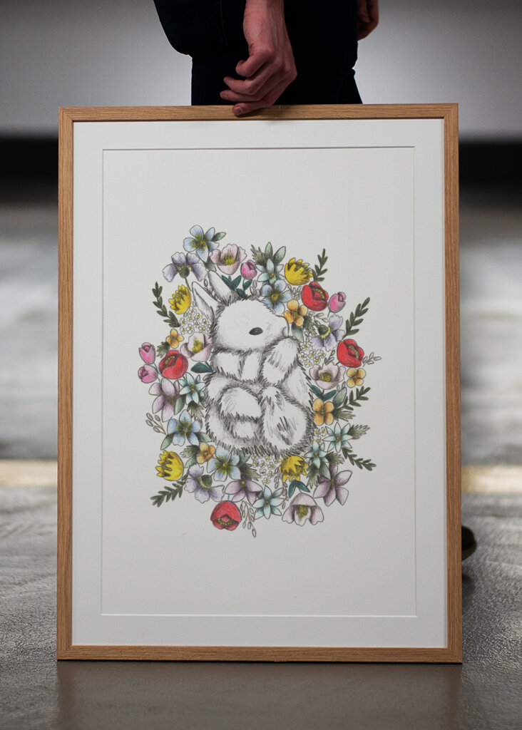 Bunny in the midst of Flowers