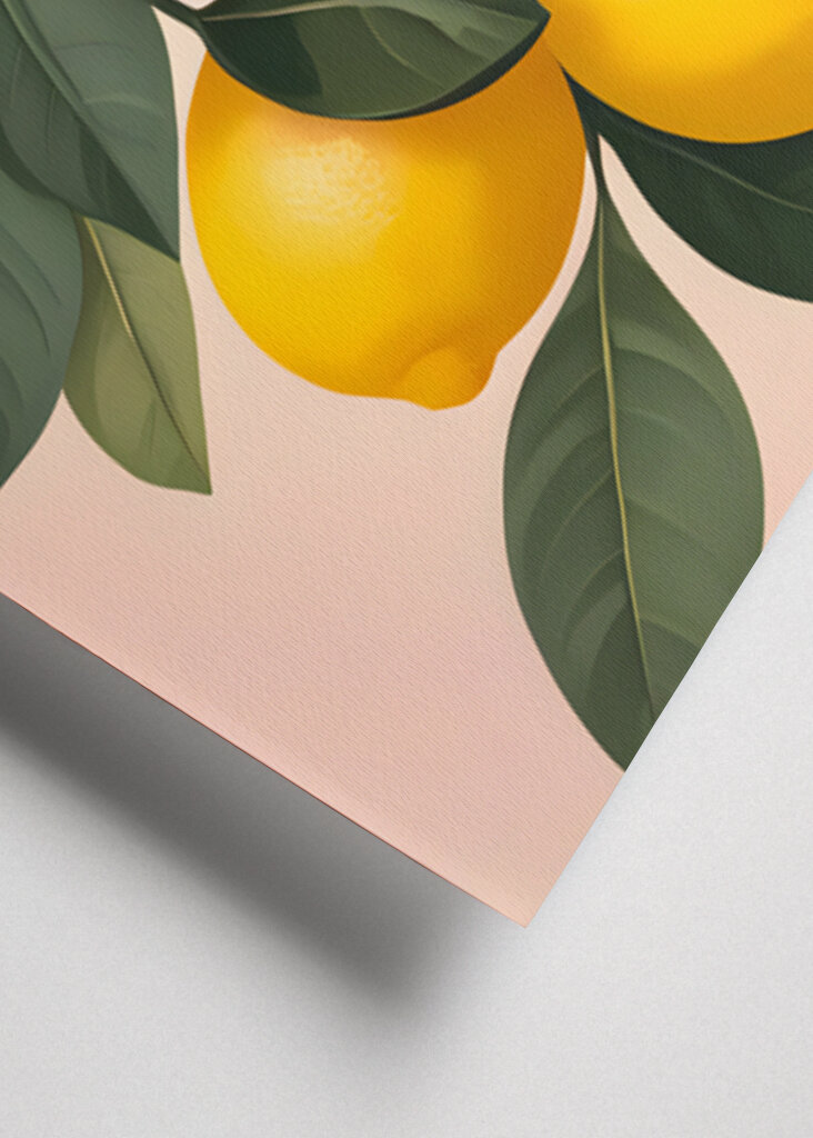 Golden Lemons On Green