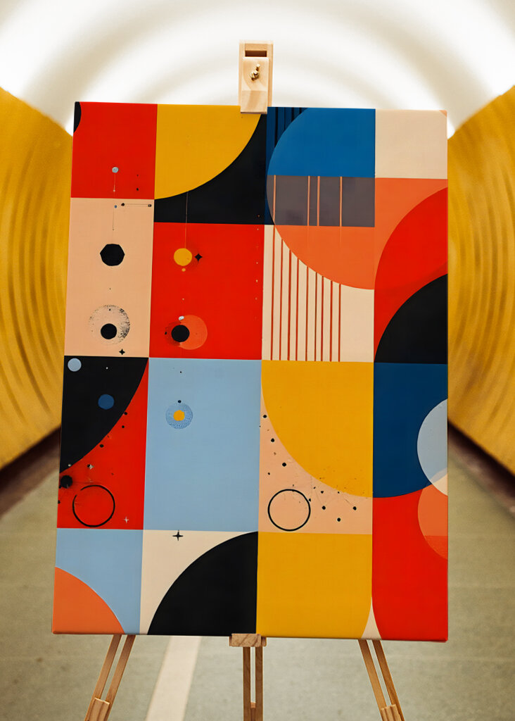 Abstract Geometric Art With Vibrant Colors