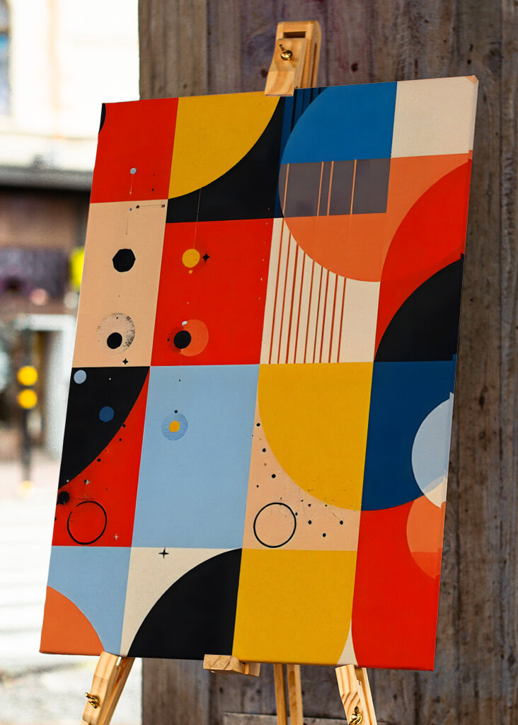 Abstract Geometric Art With Vibrant Colors