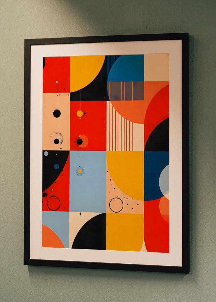 Abstract Geometric Art With Vibrant Colors