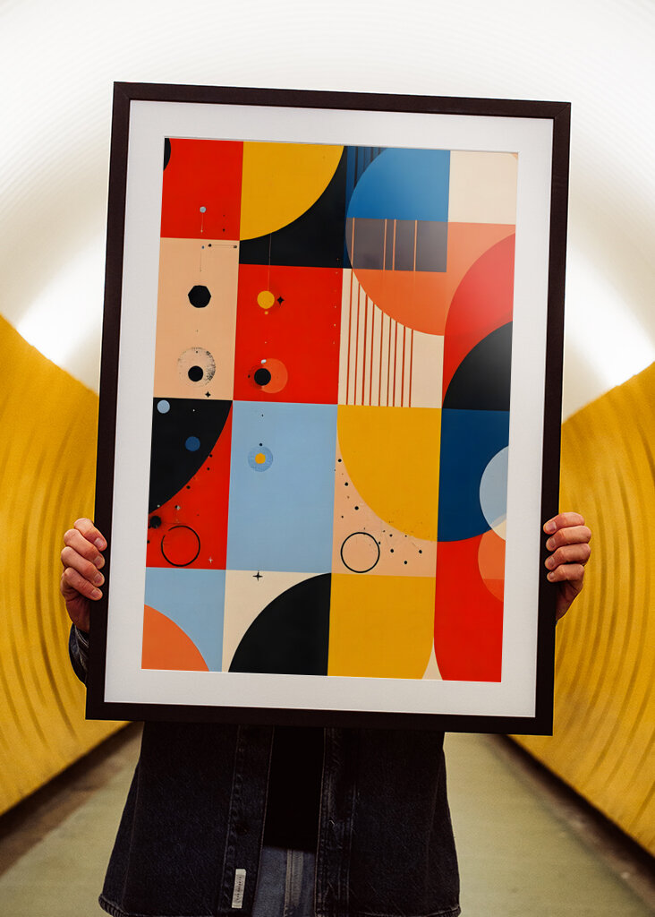 Abstract Geometric Art With Vibrant Colors