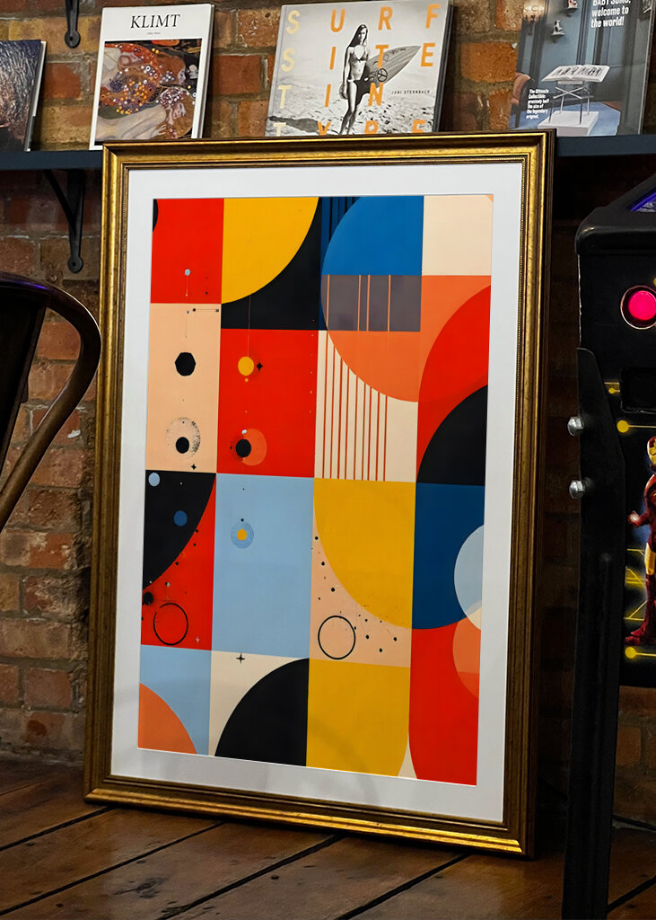 Abstract Geometric Art With Vibrant Colors