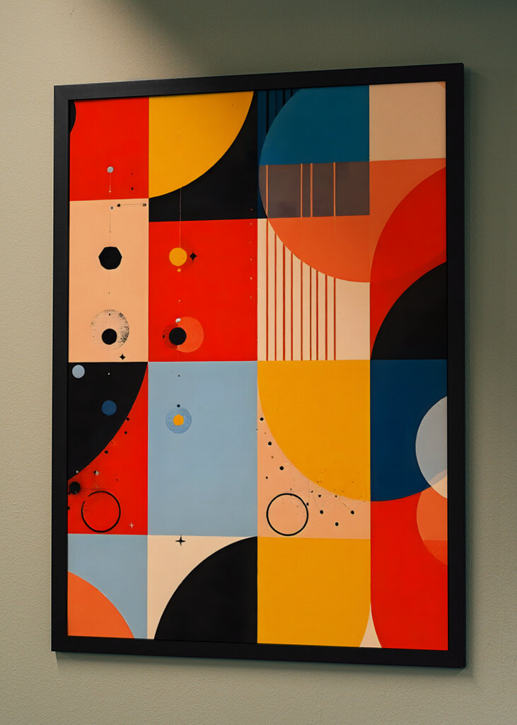 Abstract Geometric Art With Vibrant Colors