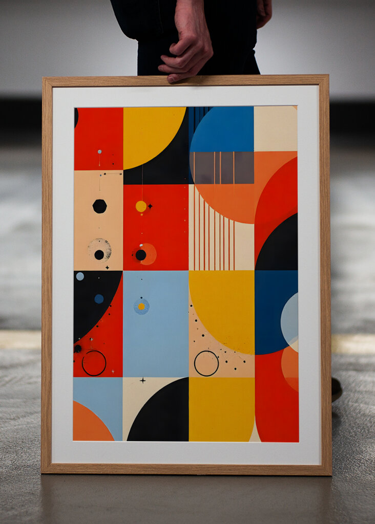 Abstract Geometric Art With Vibrant Colors