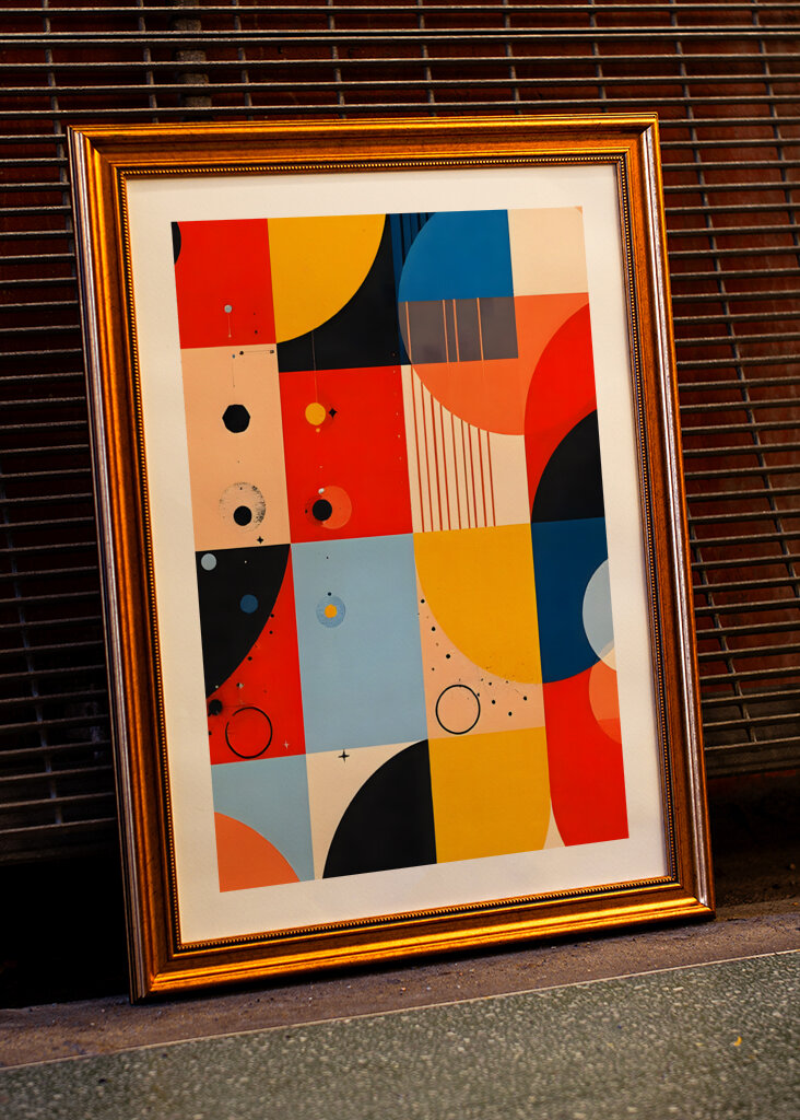 Abstract Geometric Art With Vibrant Colors