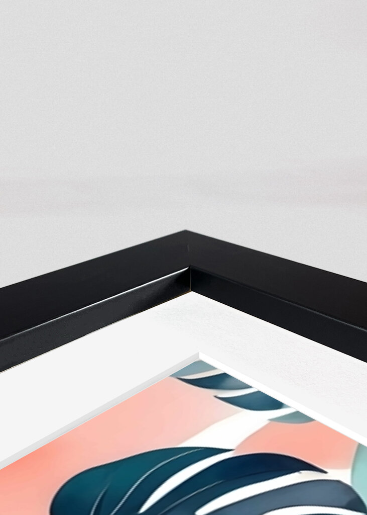 Teal And Coral Monstera Leaves