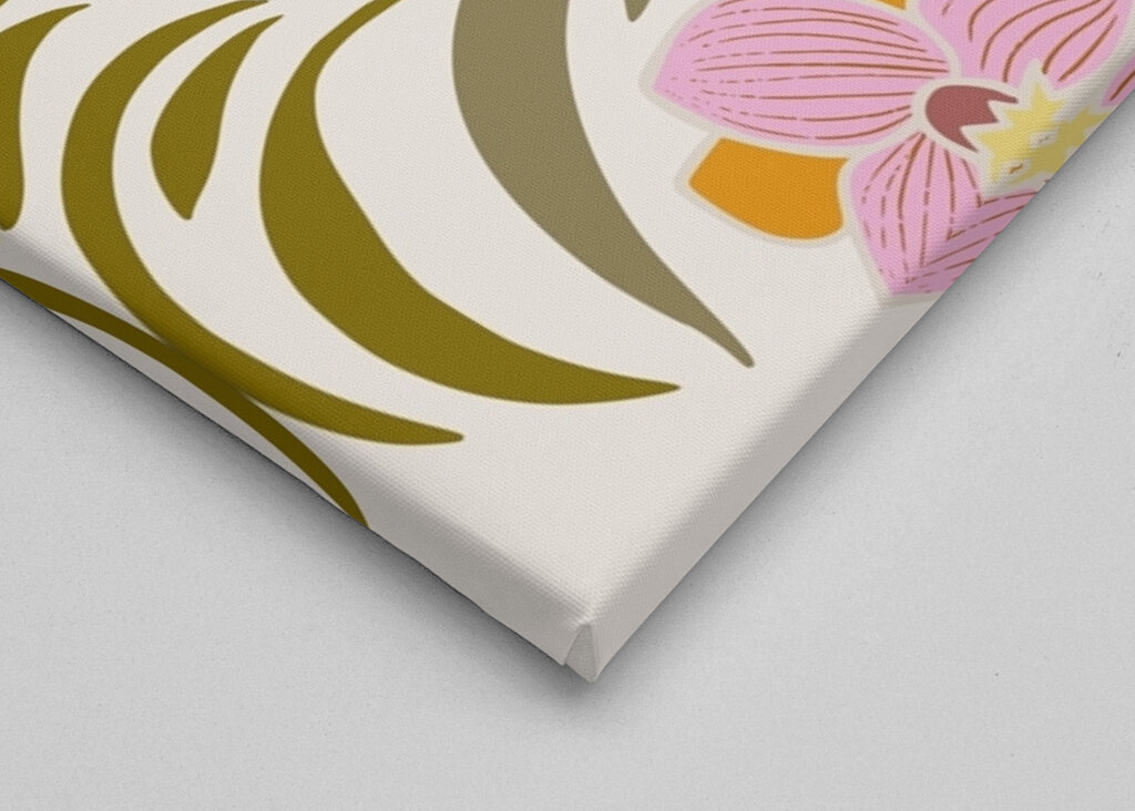 Orange and Pink Floral Pattern