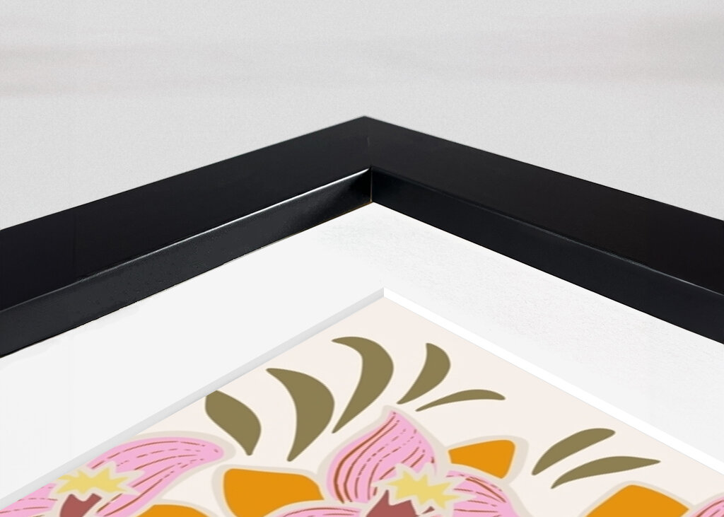 Orange and Pink Floral Pattern