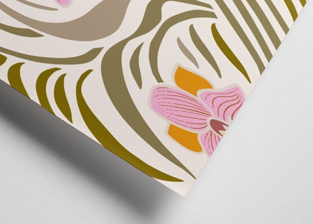 Orange and Pink Floral Pattern