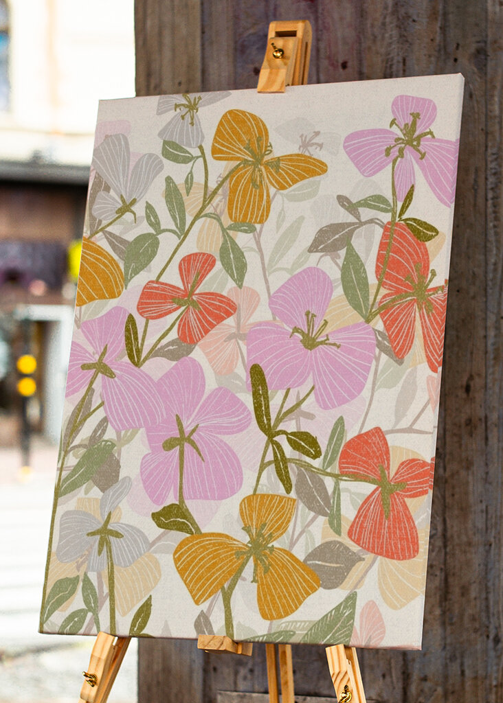 Colorful Petals and Green Leaves