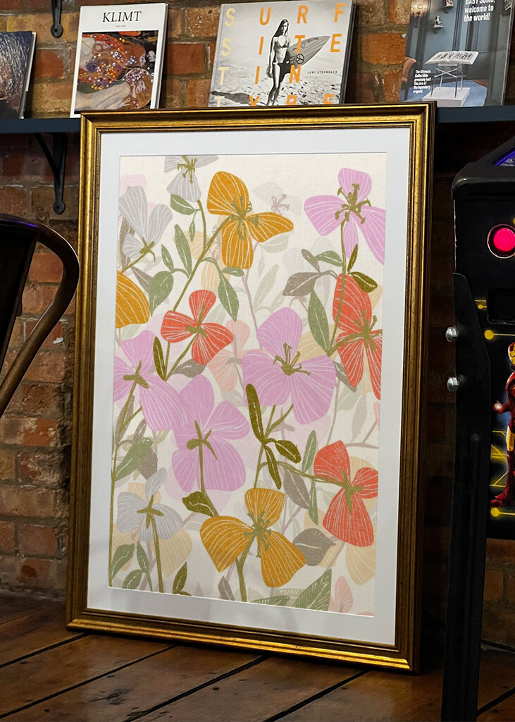 Colorful Petals and Green Leaves