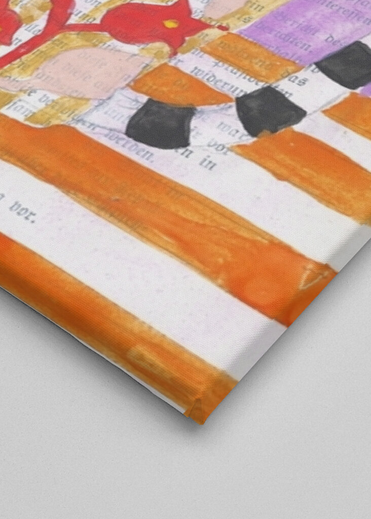 Colorful Vase With Abstract Floral Patterns