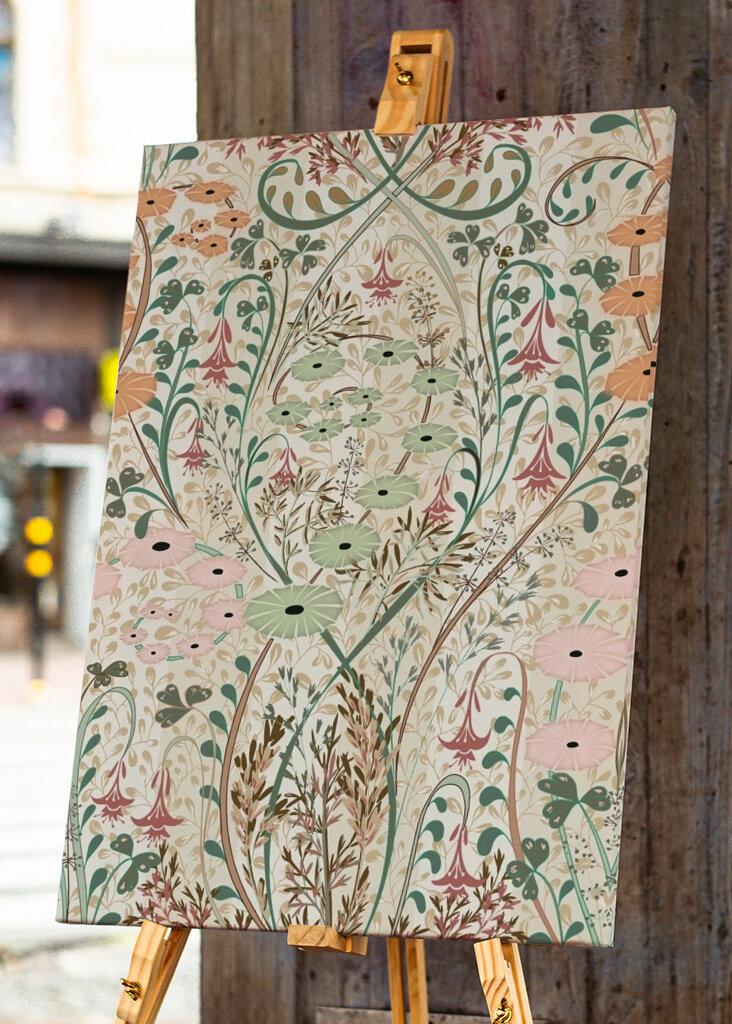 Meadow Scent Earthy Hues Pattern