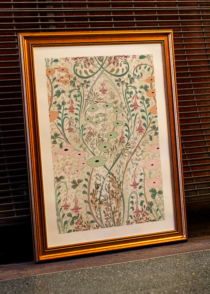 Meadow Scent Earthy Hues Pattern