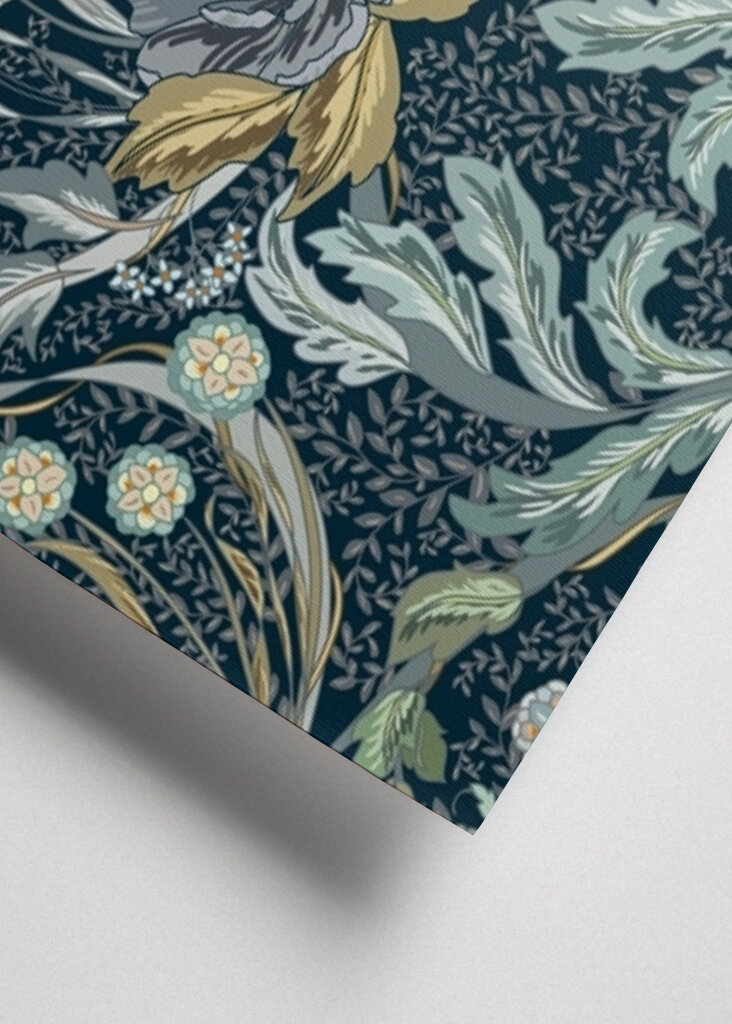 Floral Heritage Morris moonshine blue pattern