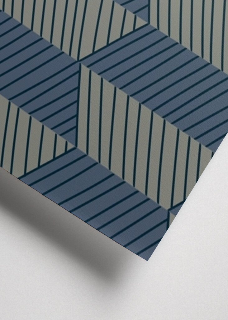 Geometric Pattern with Repeating Rhombus Shapes