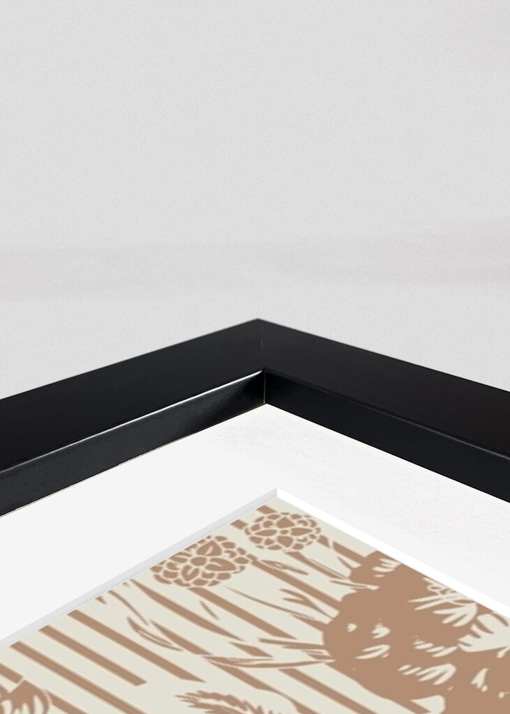 Floral Heritage Morris monochrome stripes mocha mousse pattern