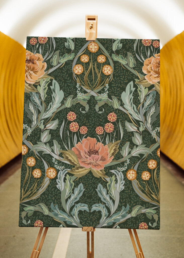 Floral Heritage Morris golden forest pattern