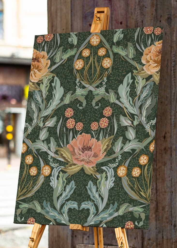 Floral Heritage Morris golden forest pattern