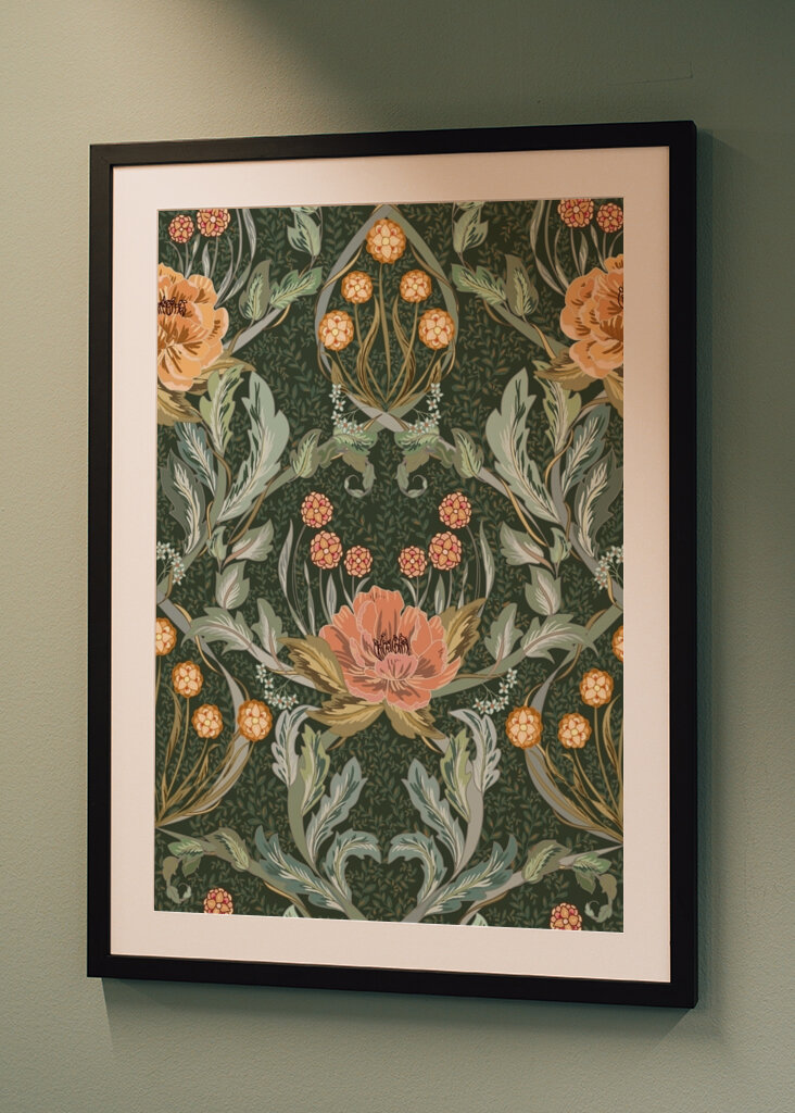 Floral Heritage Morris golden forest pattern