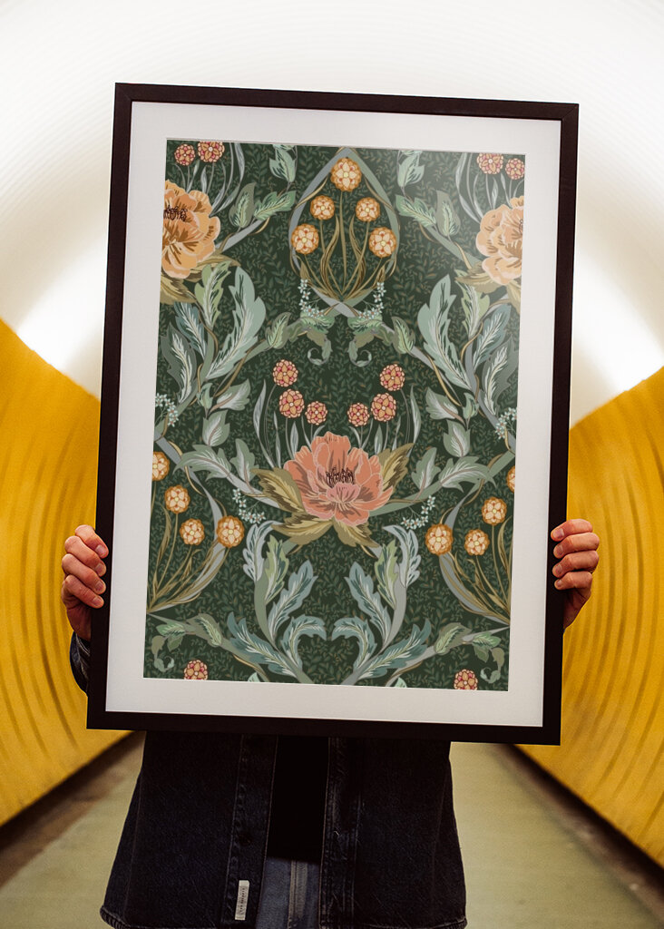 Floral Heritage Morris golden forest pattern