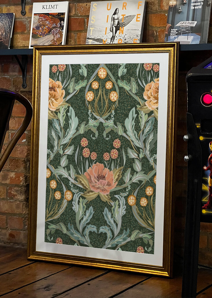 Floral Heritage Morris golden forest pattern