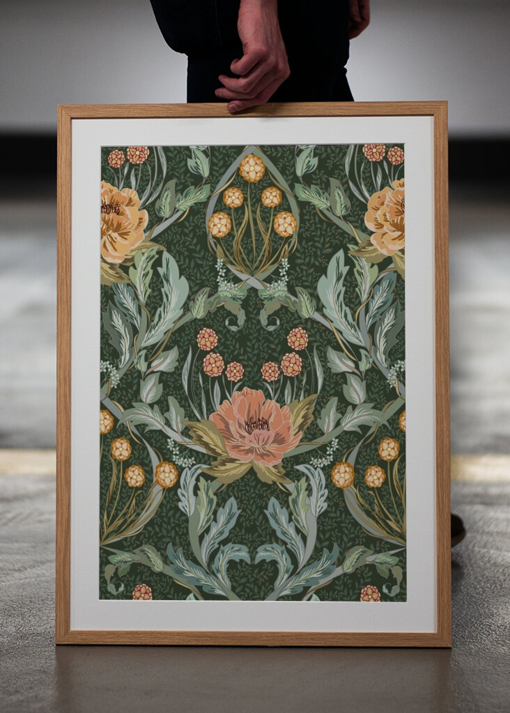 Floral Heritage Morris golden forest pattern