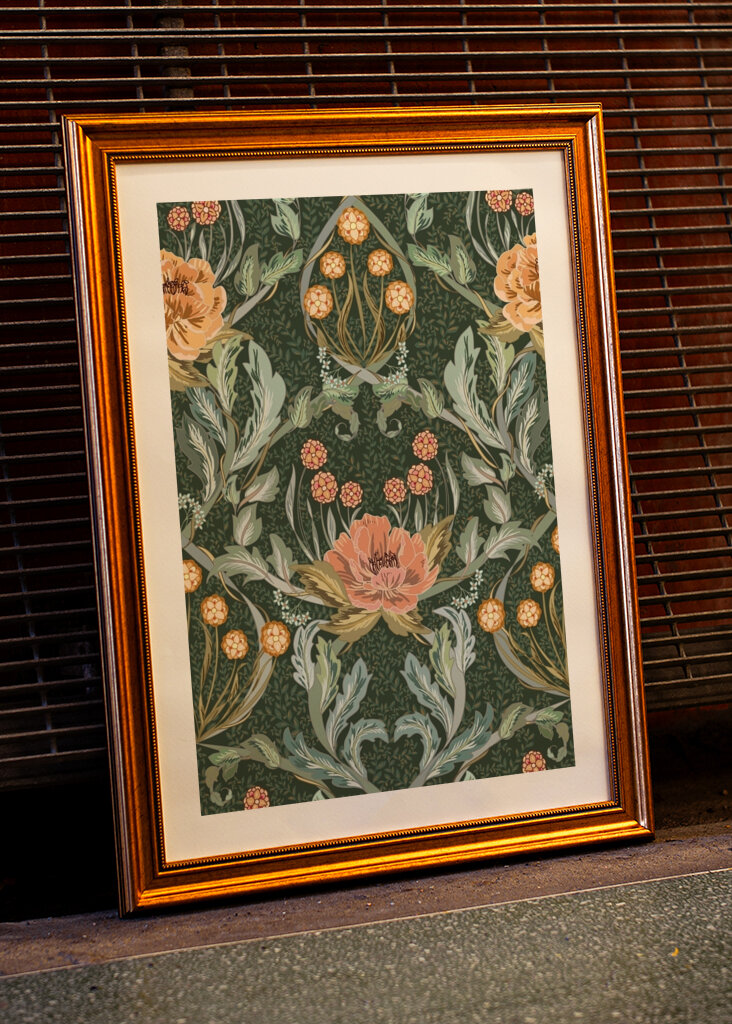 Floral Heritage Morris golden forest pattern