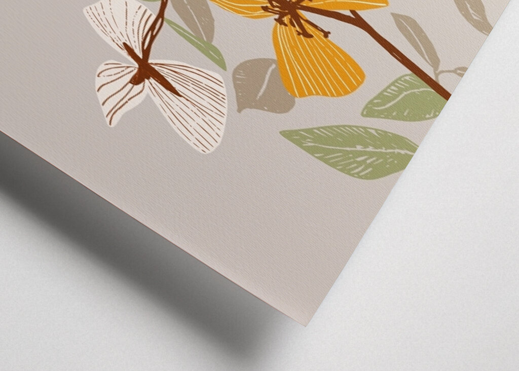 Orange and Pink Floral Pattern