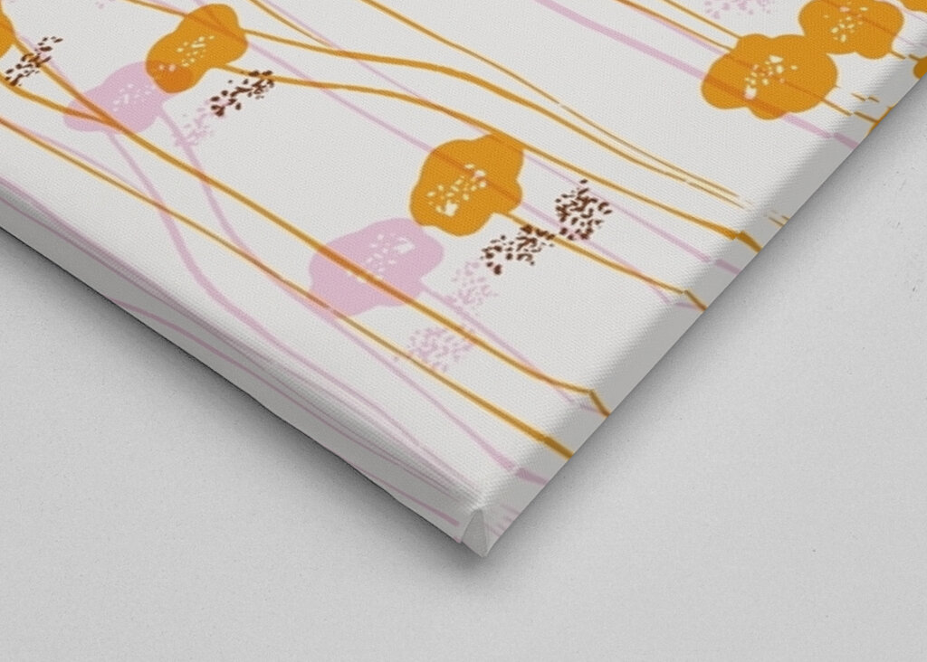 Orange and Pink Floral Pattern