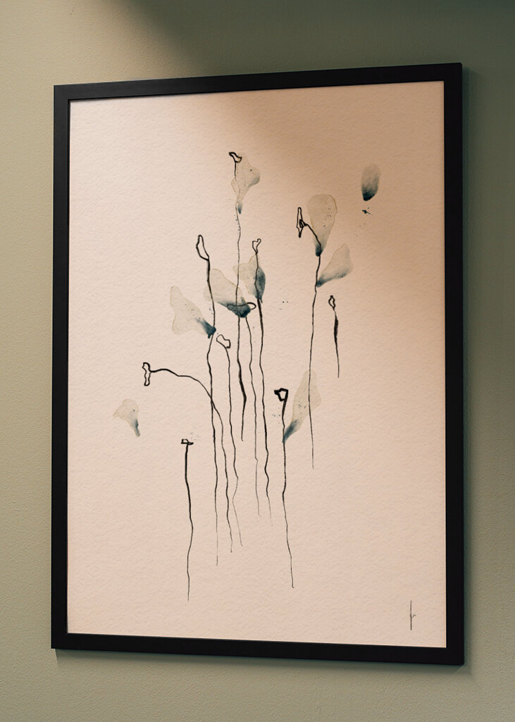 COLORED BY THE SKY digital watercolor painting