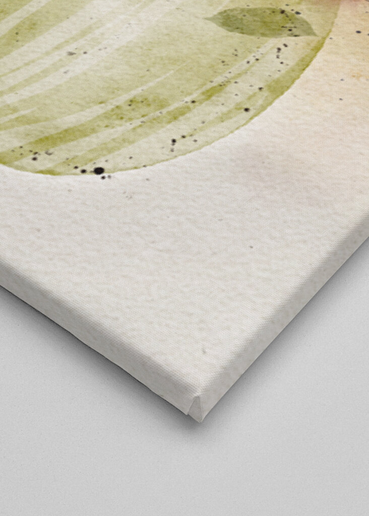 Orange and Yellow Flowers in a Striped Vase