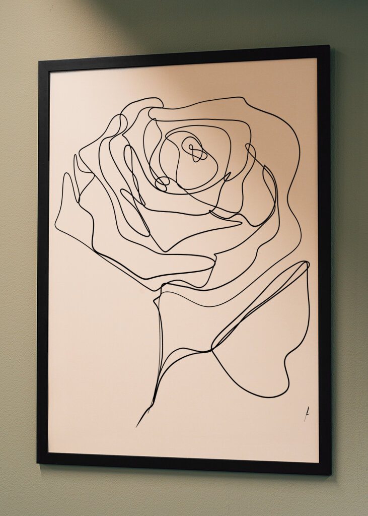 ROSE ONE-LINE DRAWING