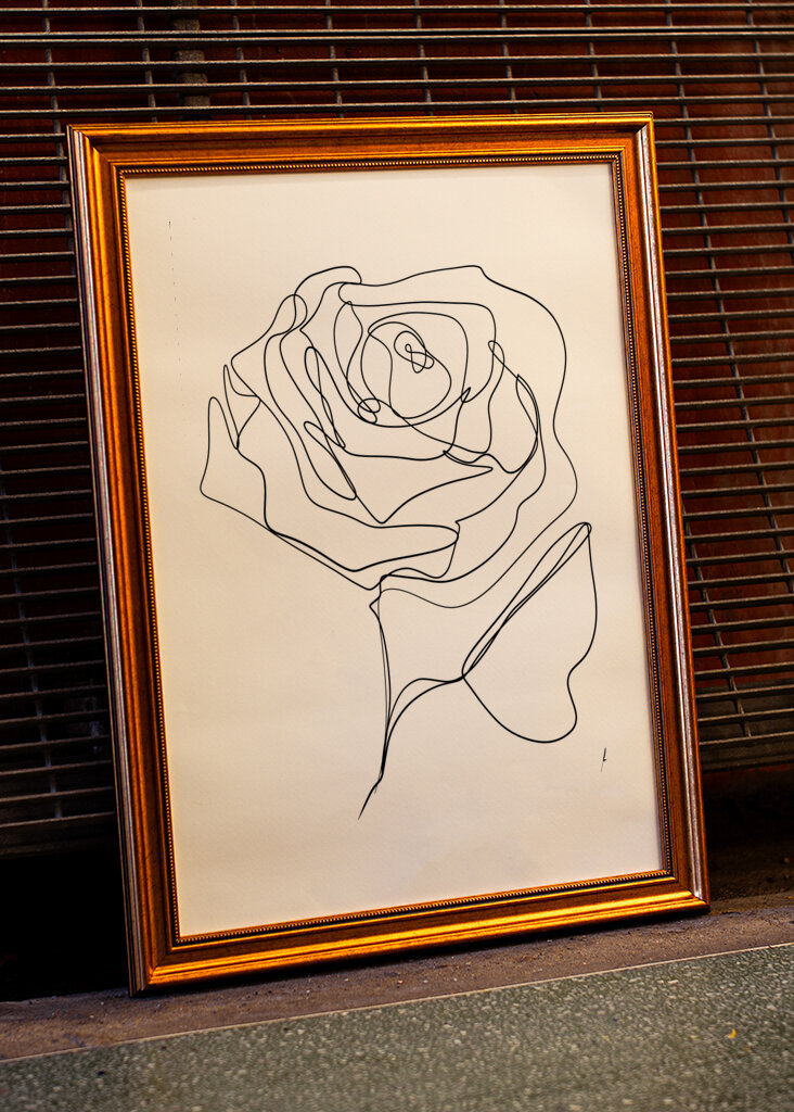 ROSE ONE-LINE DRAWING