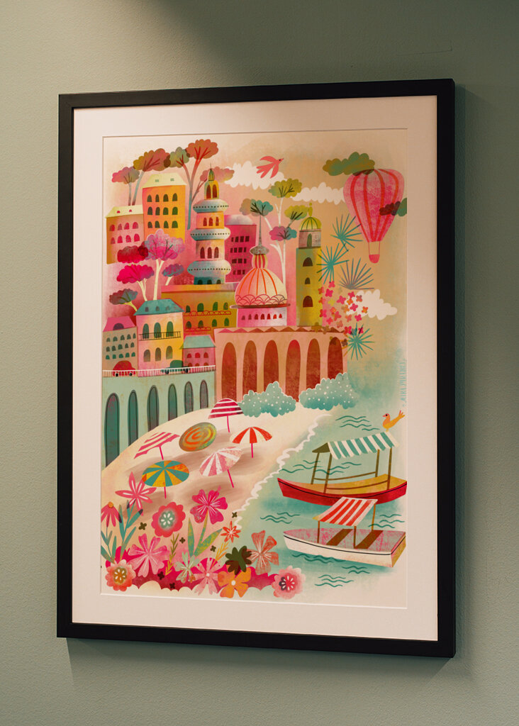 Amalfi Coast Summer View Hot Air Balloon