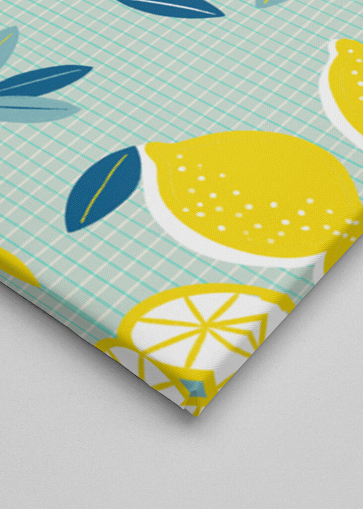 Fresh Lemons Checkered Mint