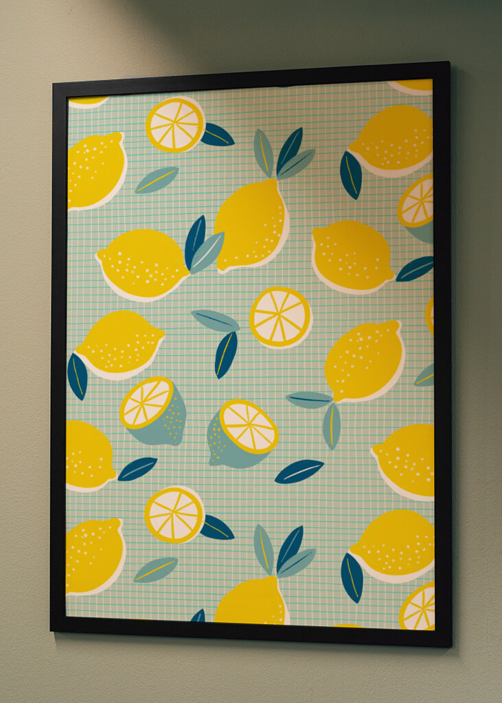 Fresh Lemons Checkered Mint