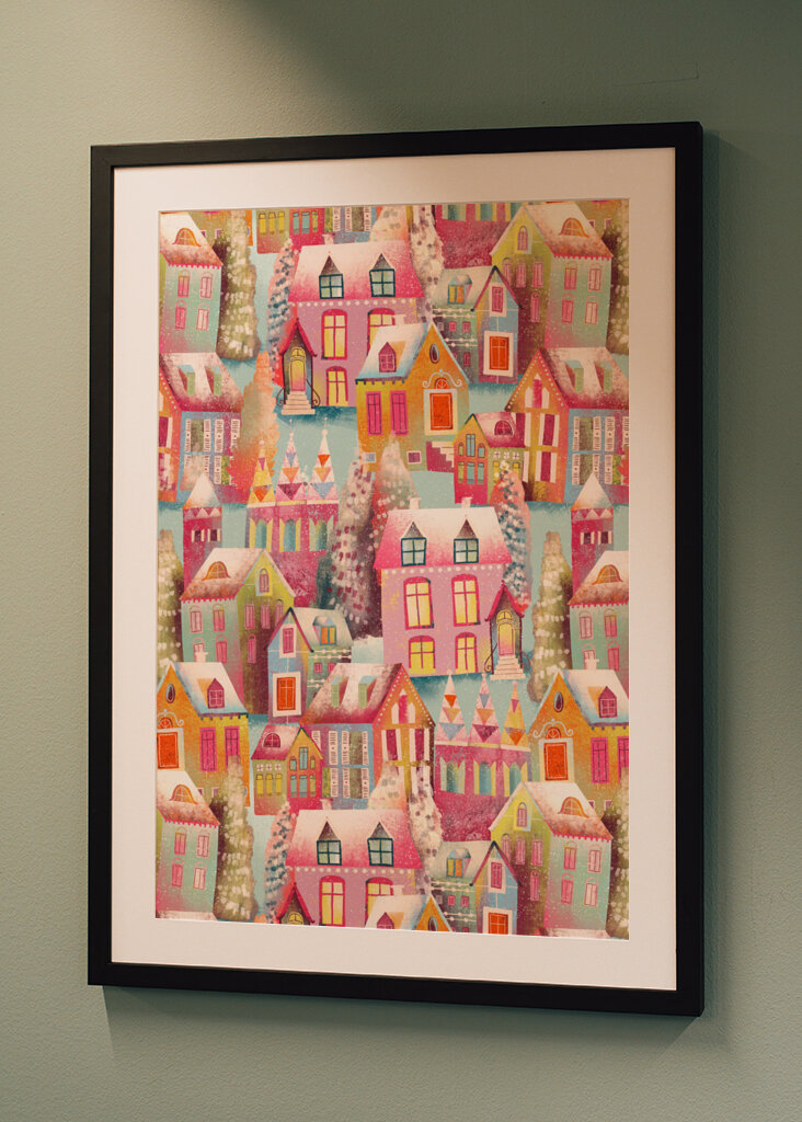 Snowy Happy Winter Village